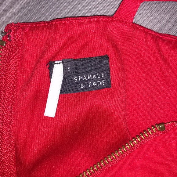 Red Cutout Skater Dress - Picture 4 of 4